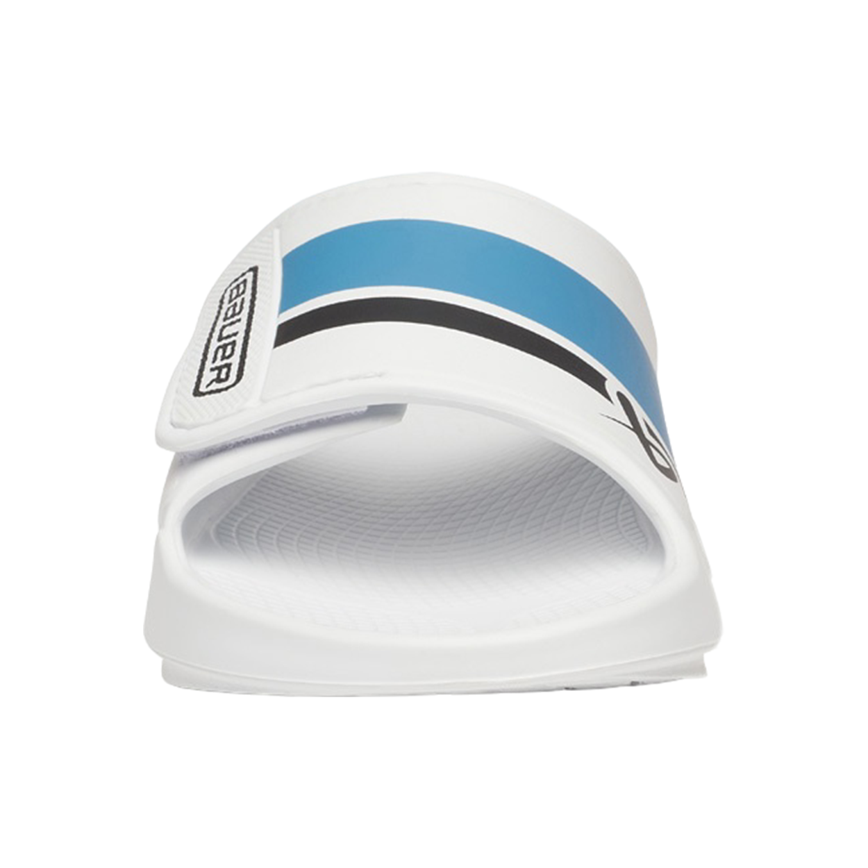 S25 BAUER OOFOS SPORT FLEX SLIDE SENIOR WHITE/BLUE