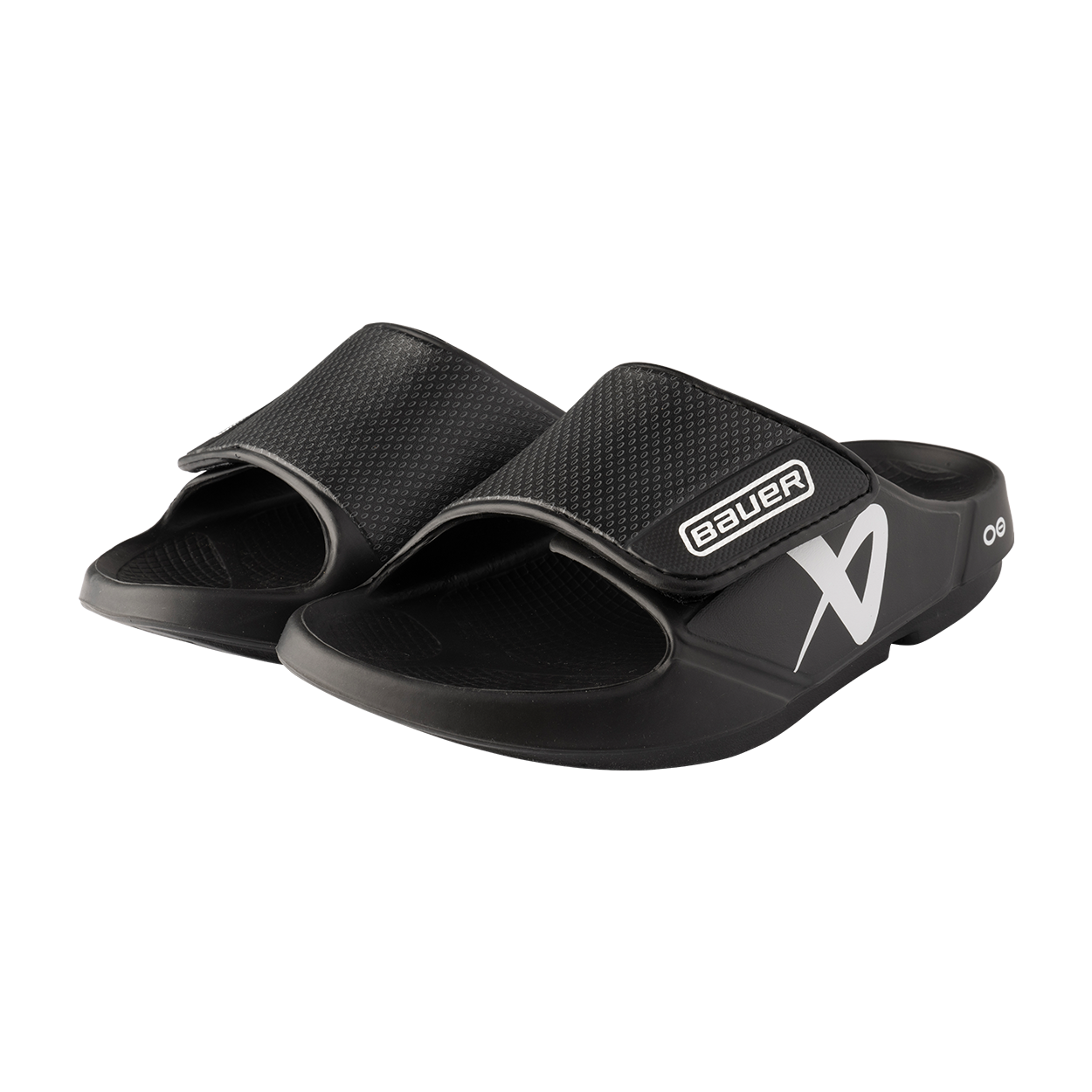 S25 BAUER OOFOS SPORT FLEX SLIDE SENIOR BLACK