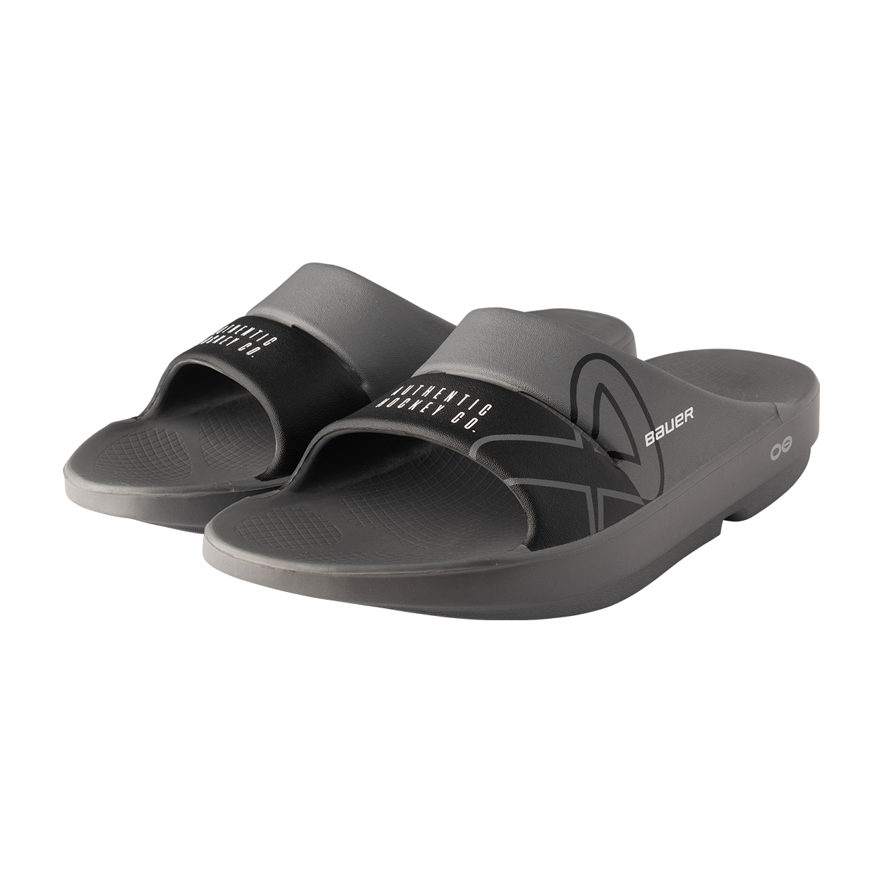S25 BAUER OOFOS SPORT SLIDE SENIOR GREY