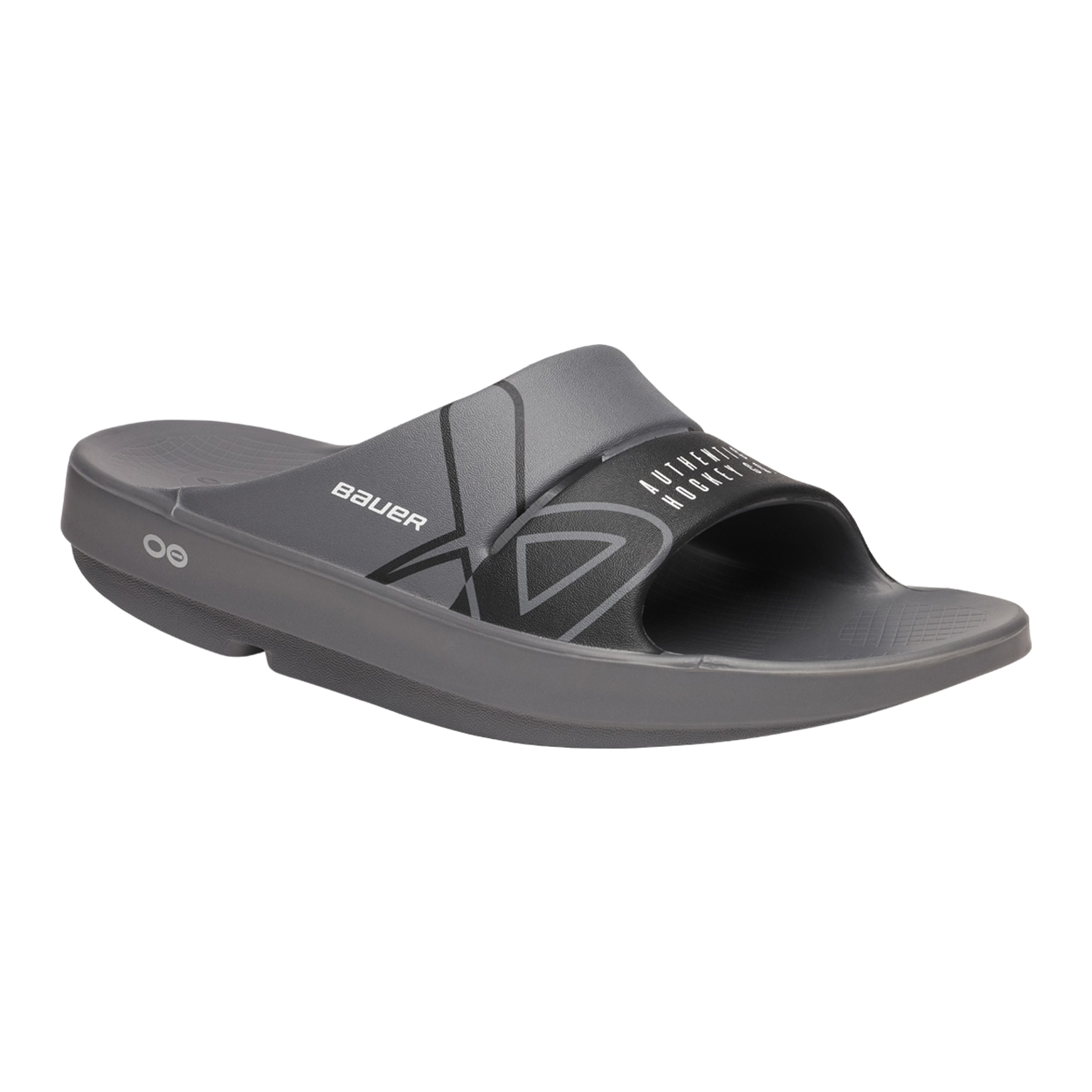 S25 BAUER OOFOS SPORT SLIDE SENIOR GREY