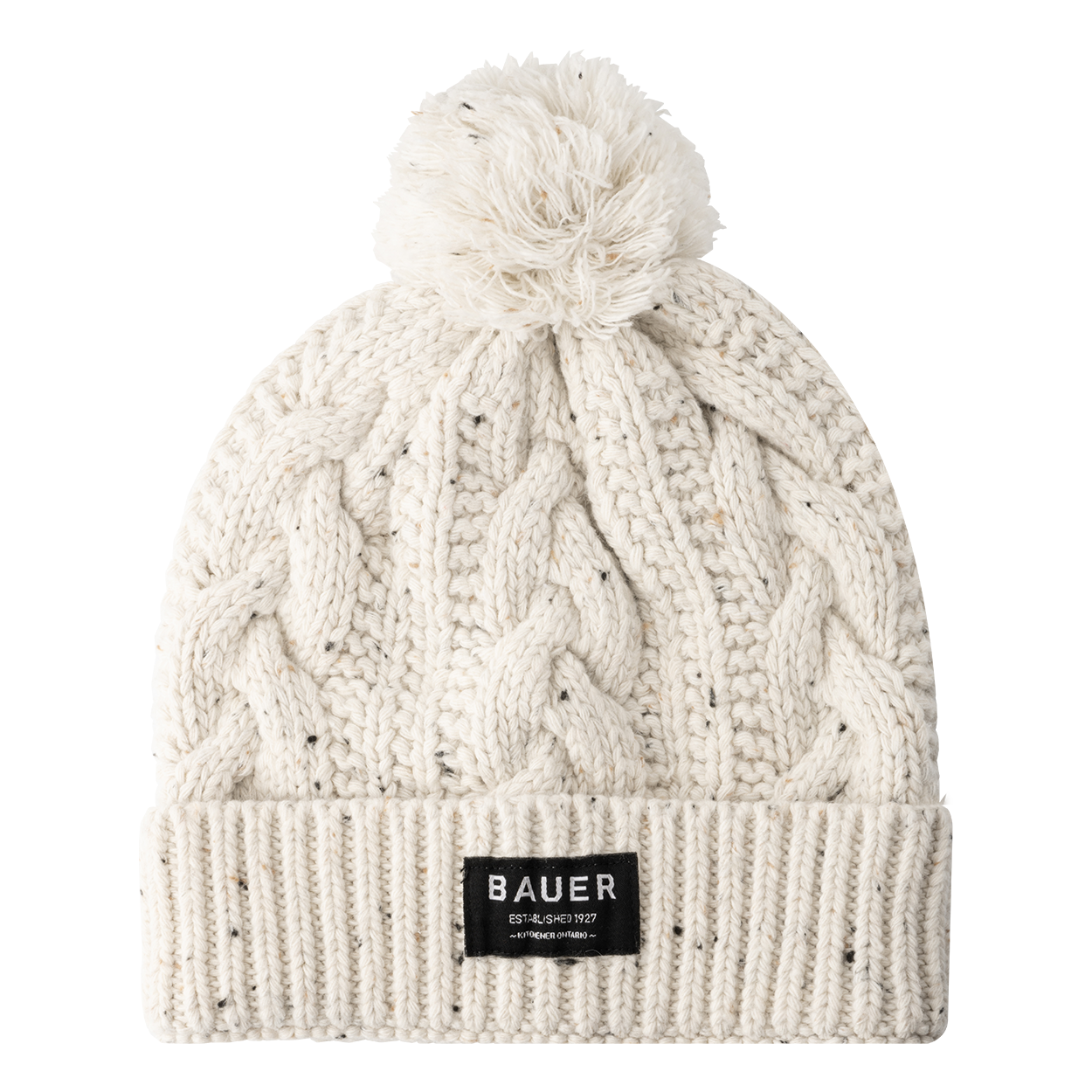 Tuque à pompon en tricot torsadé BAUER pour femme