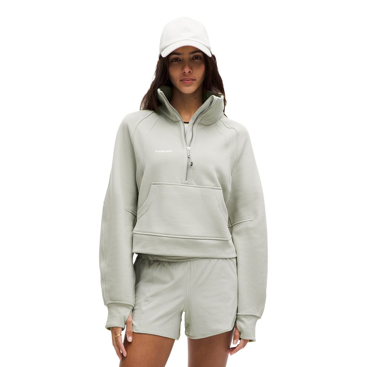 BAUER // lululemon Scuba Oversized Funnel-Neck Half Zip