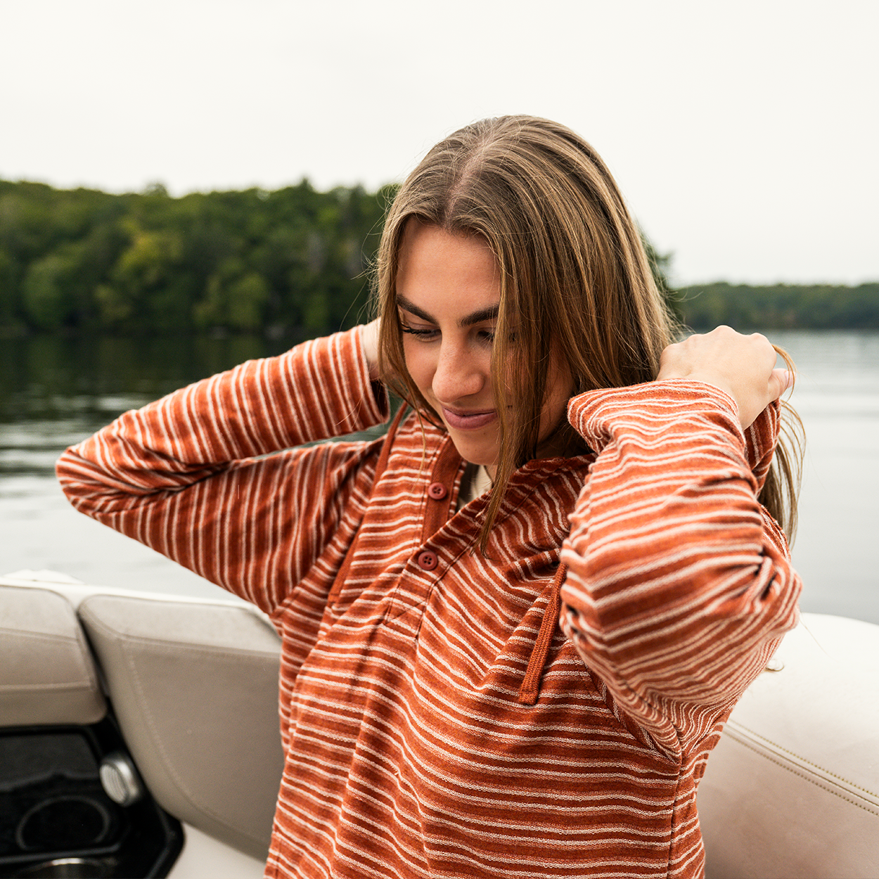 BAUER BEACH CLUB HOODIE BRICK SENIOR