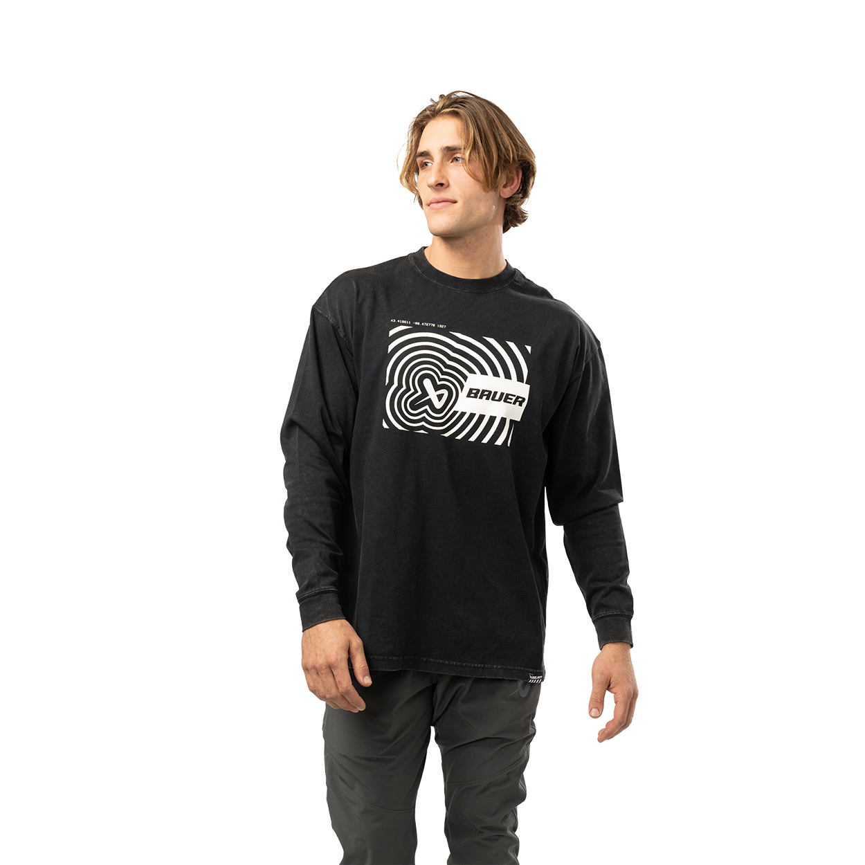 BAUER LONGLSEEVE ICON ILLUSION TEE SENIOR