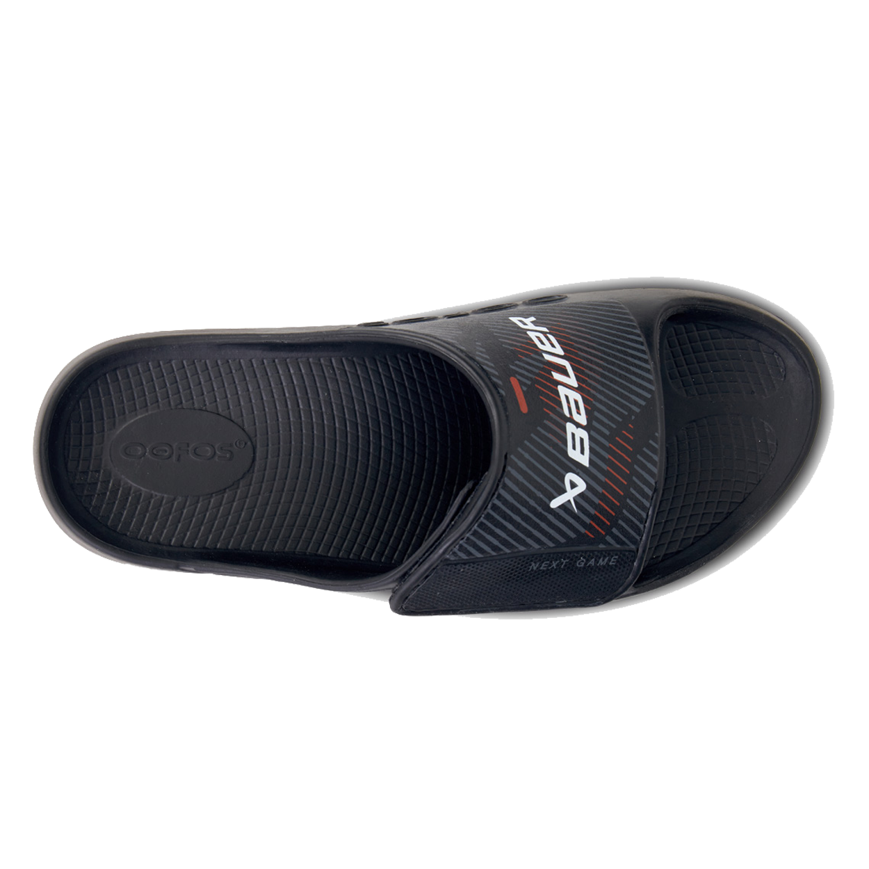 BAUER OOFOS NEXT GAME SPORT FLEX SLIDE BLACK SENIOR